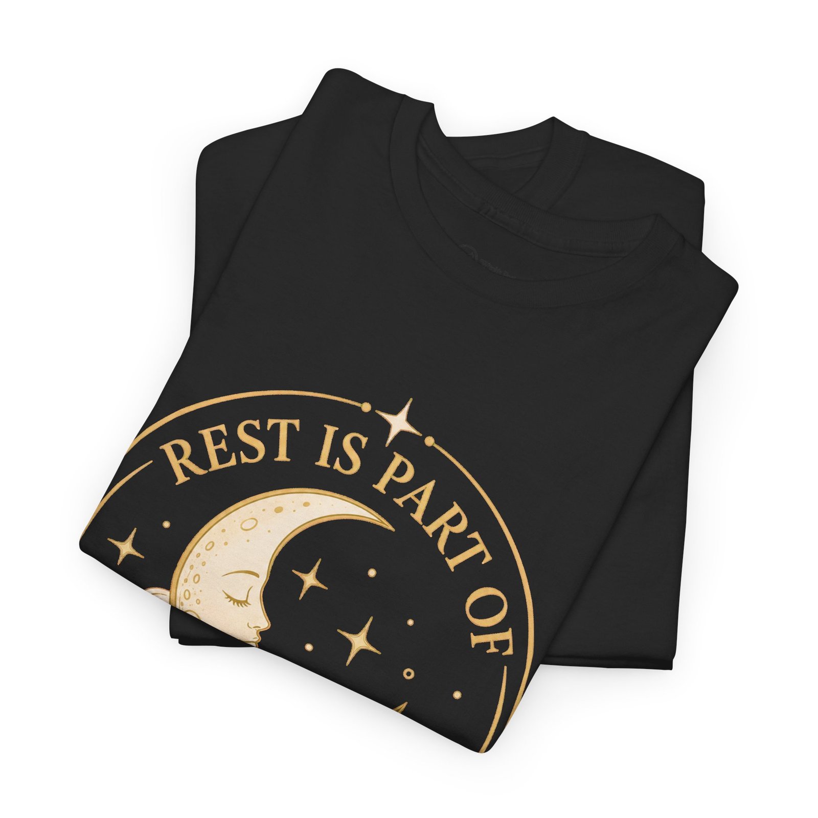 Rest Is Part of the Ritual Tee — Moon & Clouds Relaxation T-Shirt - Image 3