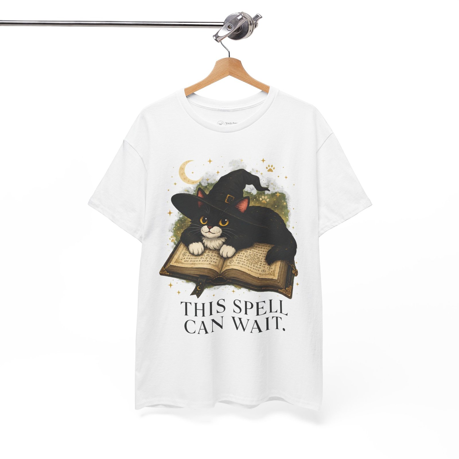 This Spell Can Wait Classic Tivis T-Shirt | Witchy Cat Book Lover Tee - Image 4