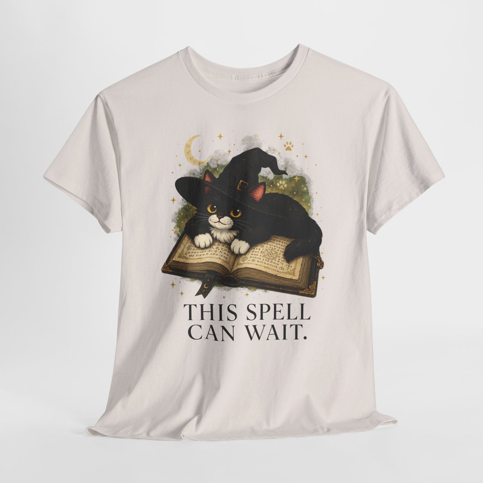This Spell Can Wait Classic Tivis T-Shirt | Witchy Cat Book Lover Tee - Image 11