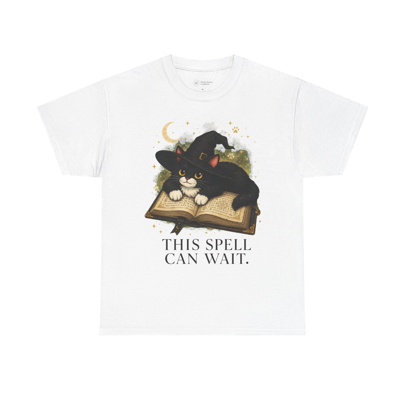 This Spell Can Wait Classic Tivis T-Shirt | Witchy Cat Book Lover Tee