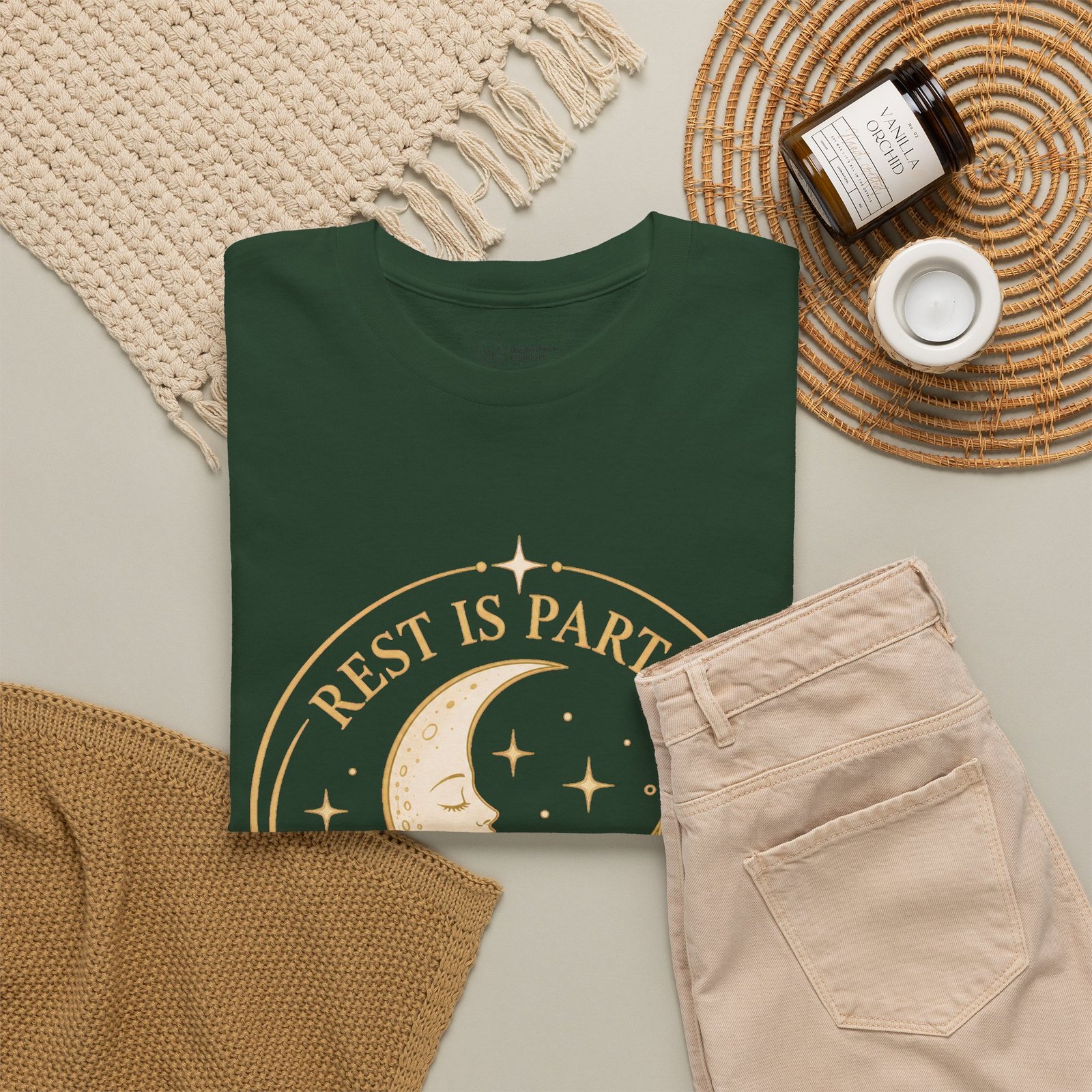 Rest Is Part of the Ritual Tee — Moon & Clouds Relaxation T-Shirt - Image 17