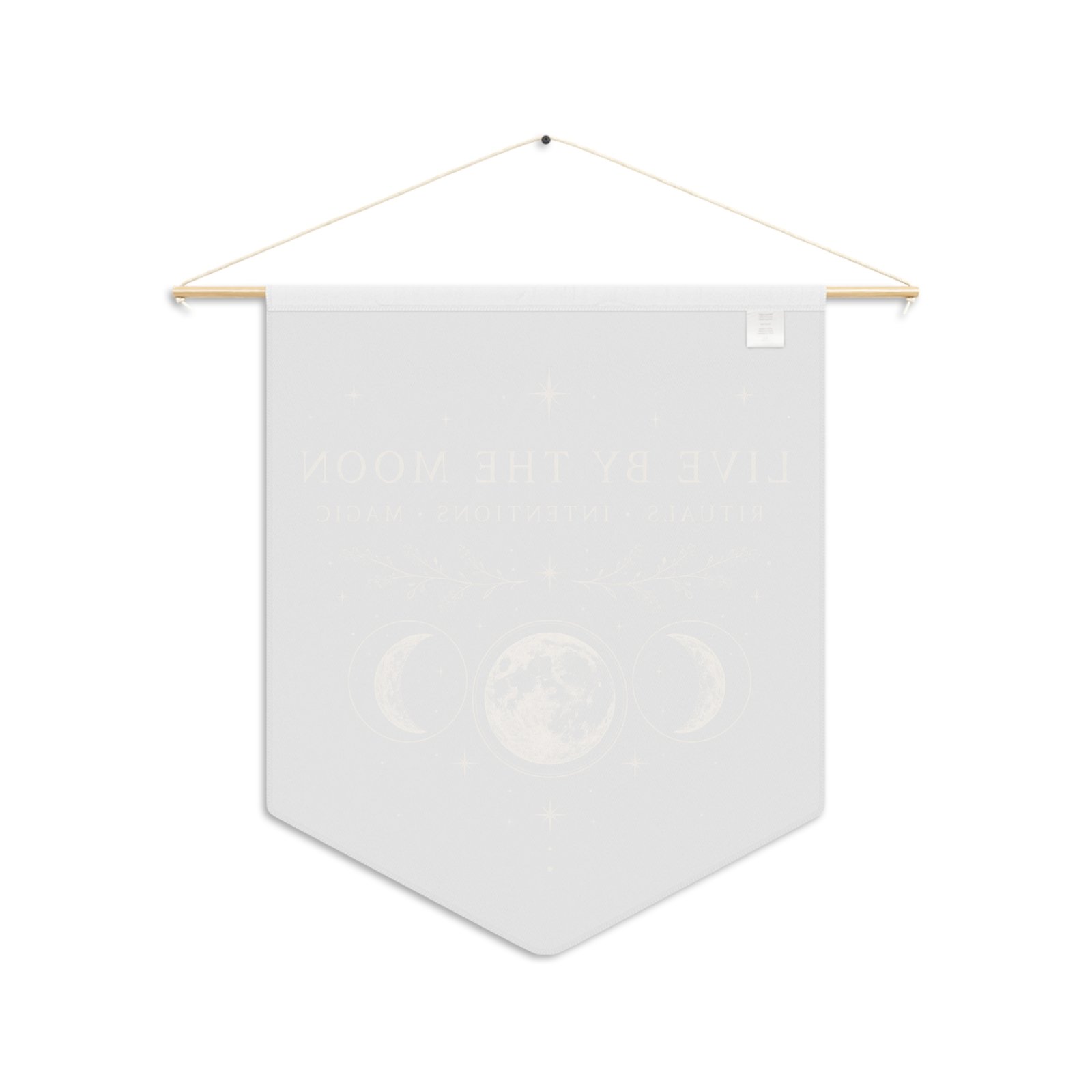 Live By The Moon Pennant — Moon Phase Wall Banner for Witchy Home Décor - Image 2