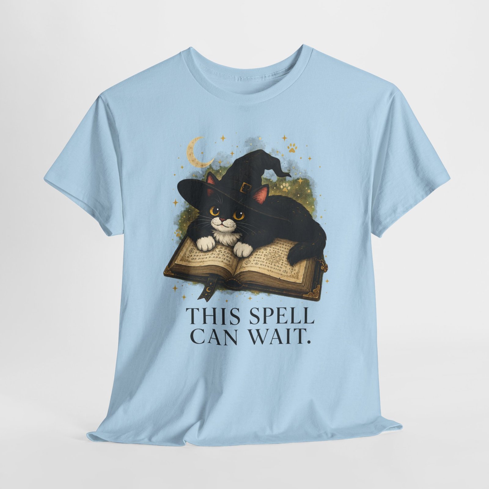 This Spell Can Wait Classic Tivis T-Shirt | Witchy Cat Book Lover Tee - Image 29