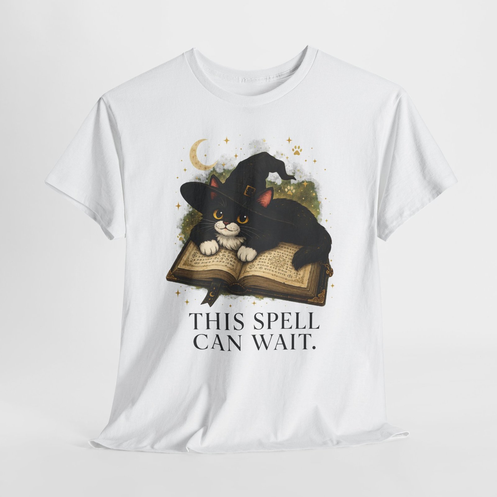 This Spell Can Wait Classic Tivis T-Shirt | Witchy Cat Book Lover Tee - Image 5